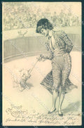 Artist Signed Zasche Lady Circus Pig New Year Theo Stroefer 282-2 pc TW2540 – fronte