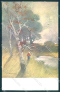 Artist Signed Kaufman Autumn Landscape MM Vienne 326 cartolina postcard TW2544 – fronte