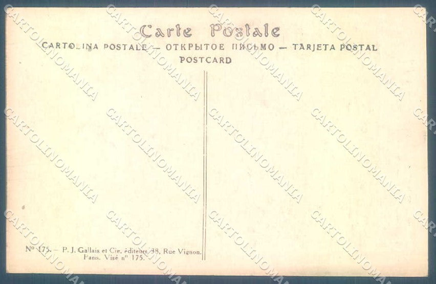 Artist Signed J.J. Waltz Moonlight Landscape serie 175 cartolina postcard TW2545 – retro