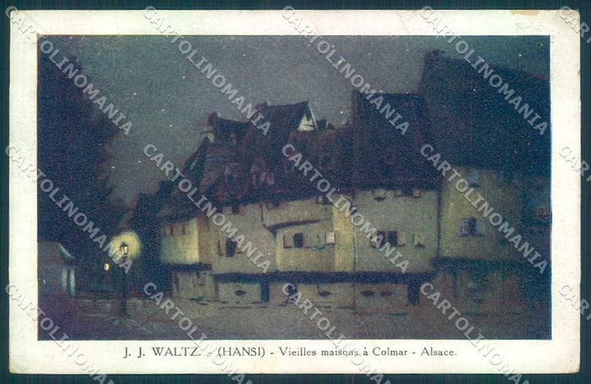 Artist Signed J.J. Waltz Colmar Maisons serie 177 cartolina postcard TW2547 – fronte