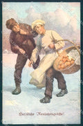 Artist Signed R.A. Hoger New Year Baker Chimney Sweep MM Vienne 1116 pc TW2553 – fronte