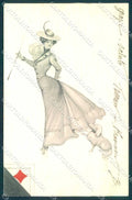 Artist Signed C. Jozsa Fashion Lady Playing Card Poodle Dog serie 4040 pc TW2558 – fronte
