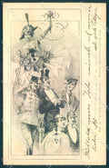 Artist Signed Lady Ballerina Carnival Man Theo Stroefer XV-1005 pc TW2561 – fronte