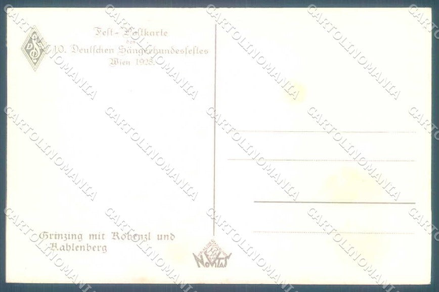 Artist Signed Schule Kobenzl Wien Deutschen Sangerbundesfeltes 10 pc TW2573 – retro