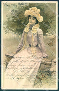Artist Signed Fashion Glamour Lady Meissner & Buch 1243 postcard TW2580 – fronte