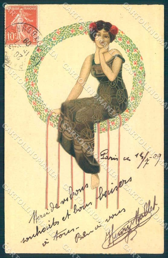 Artist Signed Fashion Lady Pittius cartolina postcard TW2583 – fronte