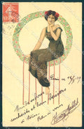 Artist Signed Fashion Lady Pittius cartolina postcard TW2583 – fronte