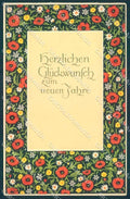 Artist Signed Baumgarten New Year Art Nouveau Meissner & Buch 1955 pc TW2592 – fronte