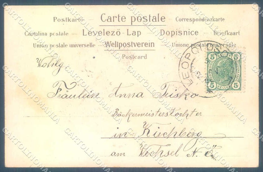 Artist Signed Lady Art Nouveau Fruit cartolina postcard TW2596 – retro