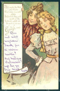 Artist Signed Lady Art Nouveau Gruss aus serie 9035 cartolina postcard TW2606 – fronte