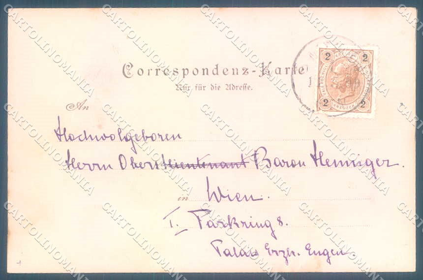 Artist Signed Lady Art Nouveau Gruss aus serie 9035 cartolina postcard TW2606 – retro