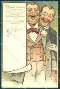 Artist Signed Man Art Nouveau Gruss aus serie 9035 cartolina postcard TW2607 – fronte