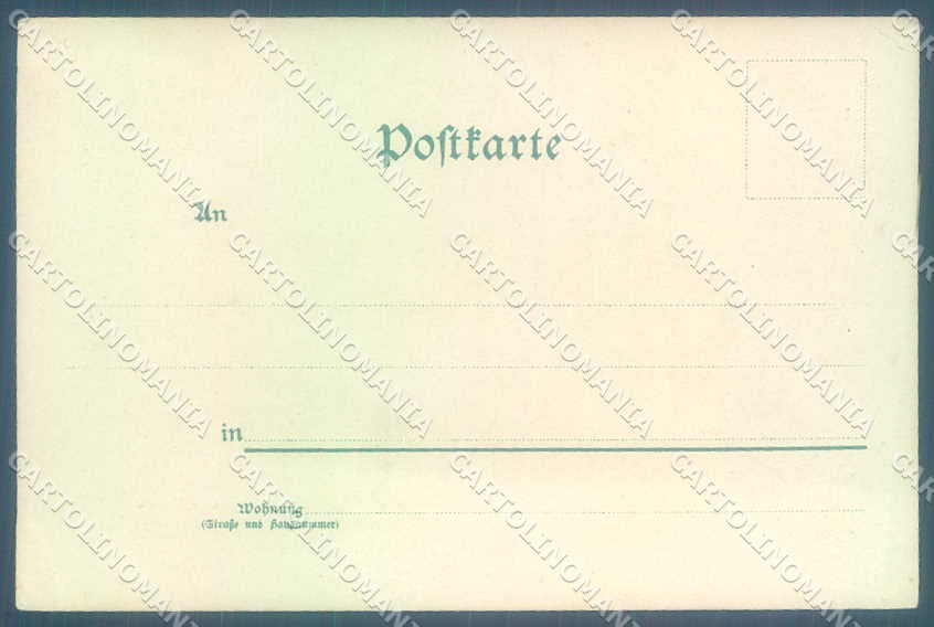Artist Signed Man Art Nouveau Gruss aus serie 9035 cartolina postcard TW2607 – retro
