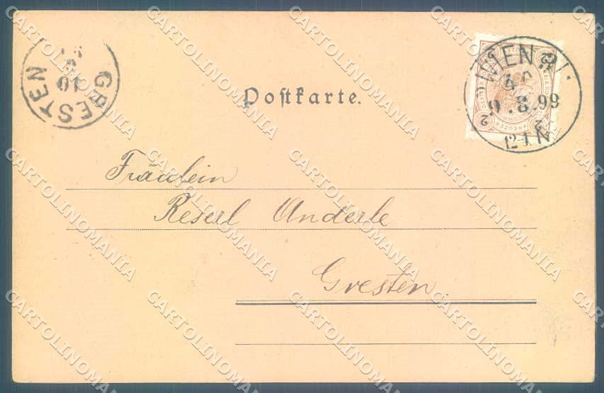 Artist Signed Joseph Sattler Fashion Lady Man Philipp & Kramer 2 postcard TW2619 – retro