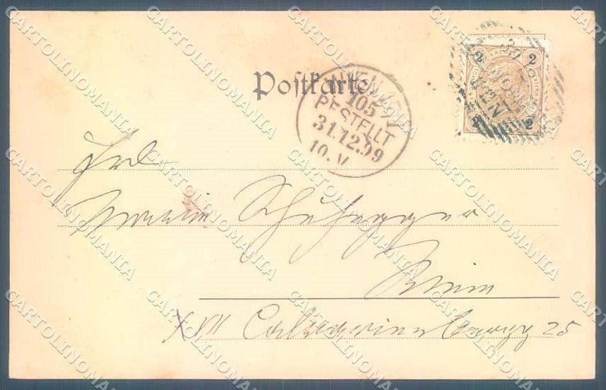 Artist Signed New Year Lady Pierrot Pig Theo Stroefer XV-1001 postcard TW2652 – retro