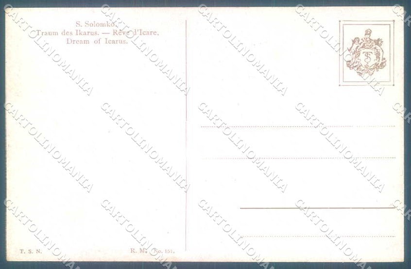 Artist Signed Solomko Icarus Dream Mountain Plane TSN 151 postcard TW2656 – retro
