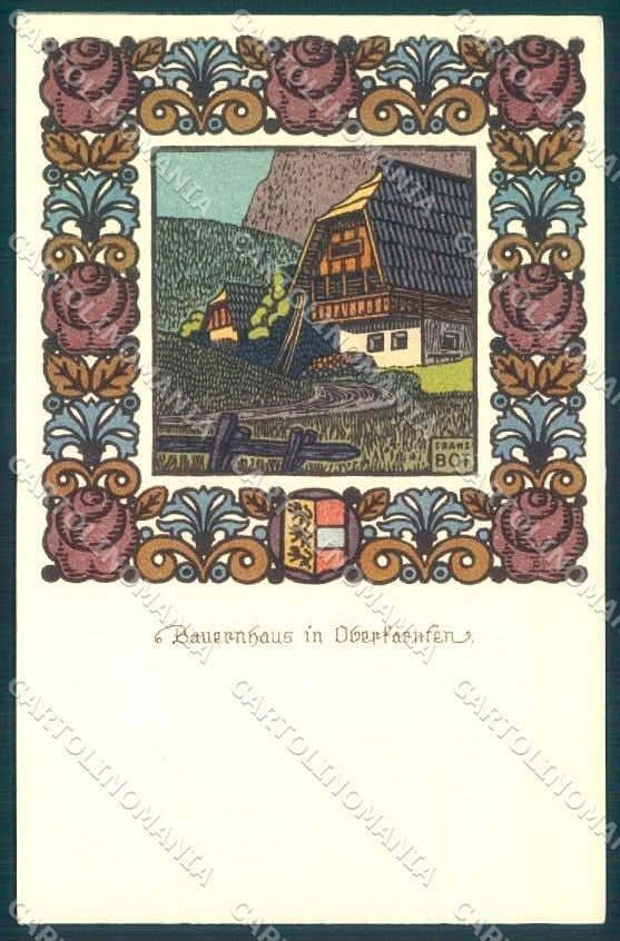 Artist Signed Bot Franz Art Nouveau Bauernhaus Vereines 36 postcard TW2660 – fronte