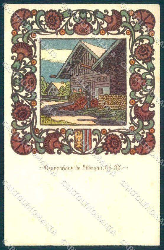 Artist Signed Bot Franz Art Nouveau Bauernhaus Vereines 37postcard TW2661 – fronte