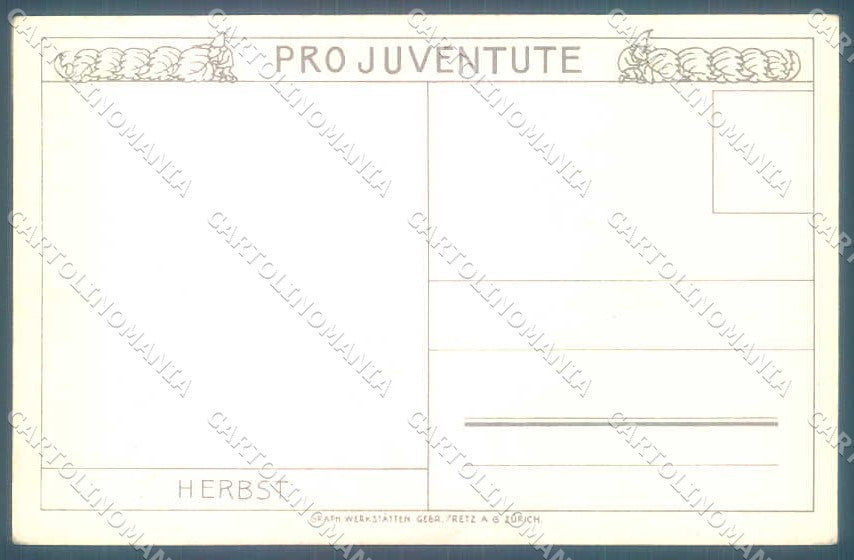 Artist Signed Kreidolf Pro Juventute Gnome Mulberry Harvest postcard TW2666 – retro