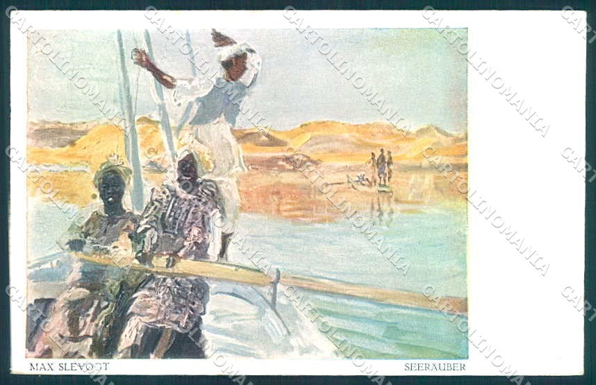 Artist Signed Slevogt Max Arabian Type Seerauber Ministerium Dresden pc TW2670 – fronte