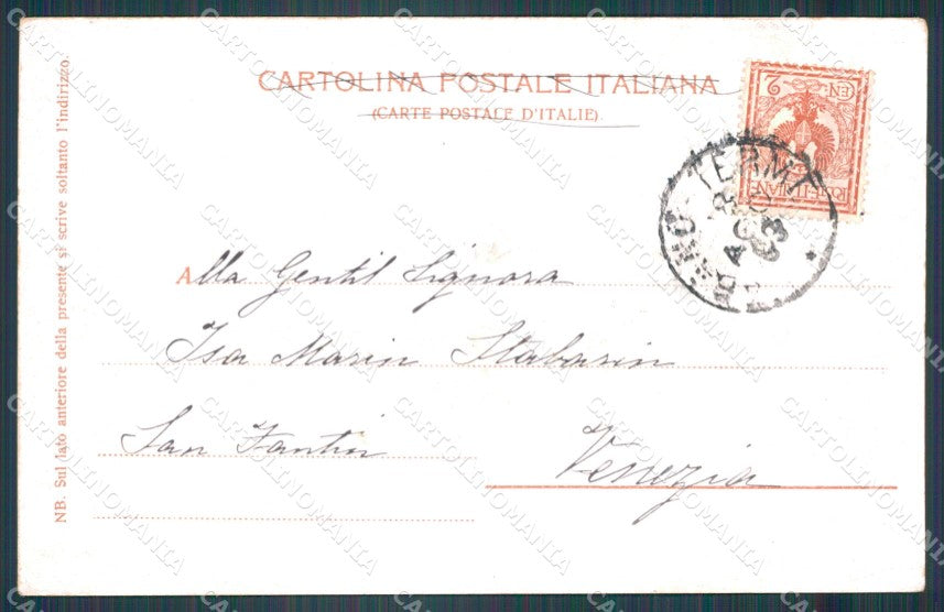 Padova Abano Stabilimento Orologio cartolina VK0015 – retro