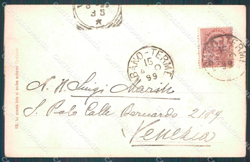 Padova Abano Terme Stabilimento Orologio cartolina VK0019 – retro
