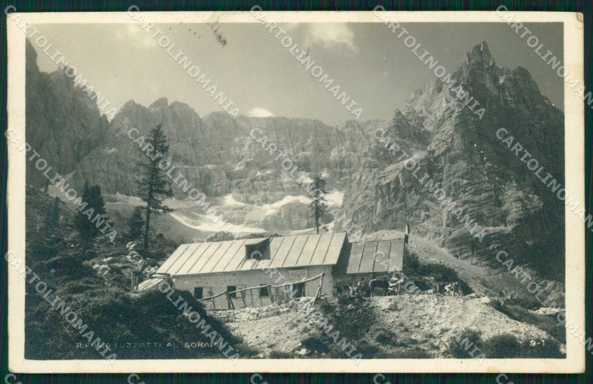 Belluno Auronzo di Cadore Rifugio Luzzati Sorapis PIEGHINA Foto cartolina VK0044 – fronte