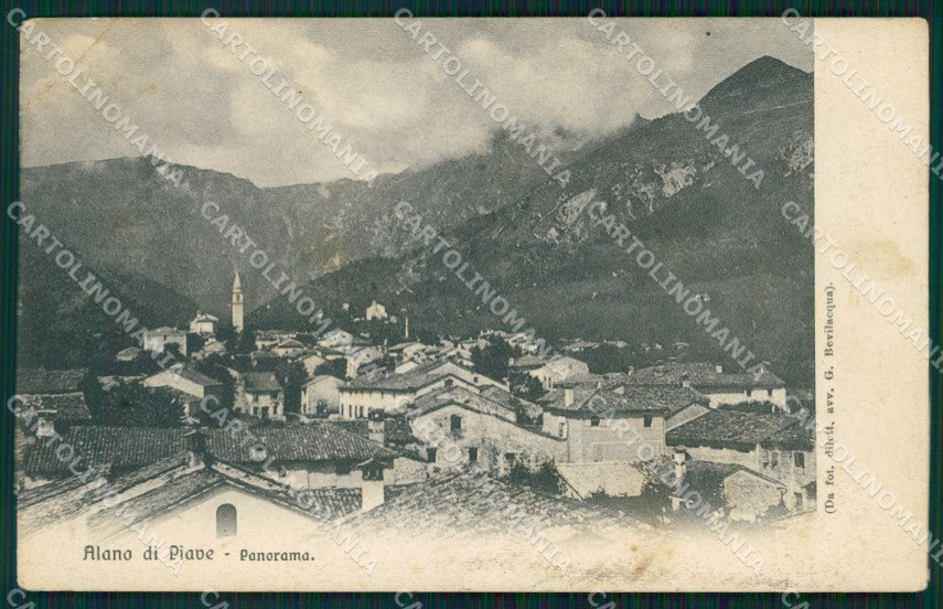 Belluno Alano di Piave PIEGA cartolina VK0050 – fronte