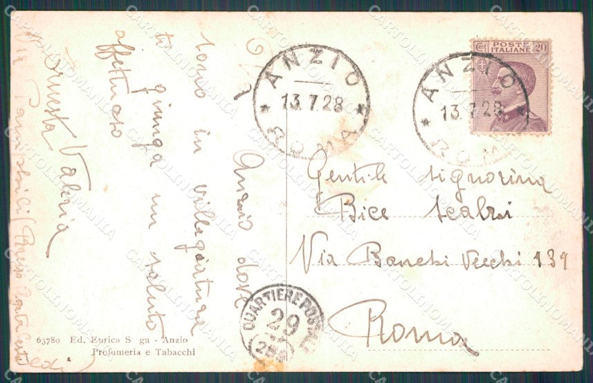 Roma Anzio cartolina VK0060 – retro