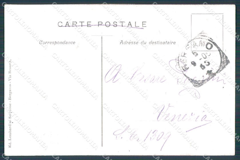 Bergamo Città Funicolare cartolina VK0119 – retro