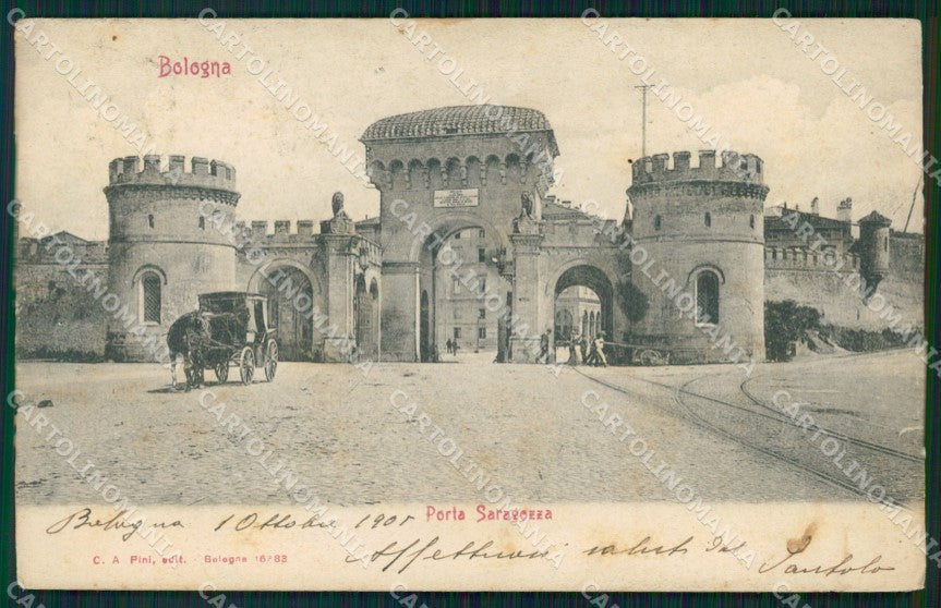 Bologna Città Porta Saragozza Carrozza cartolina VK0133 – fronte