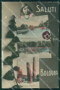 Bologna Città Saluti da ABRASA PIEGA Foto cartolina VK0140 – fronte