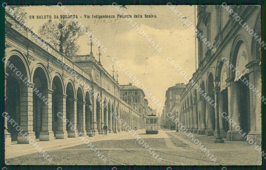 Bologna Città Via Indipendenza Tram cartolina VK0141 – fronte