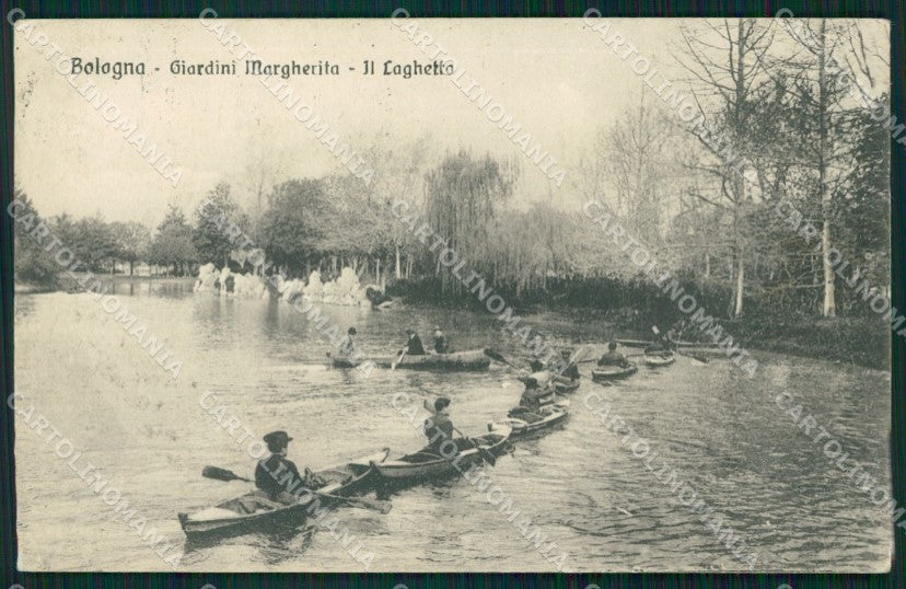 Bologna Città Giardini Margherita Barche PIEGA cartolina VK0145 – fronte