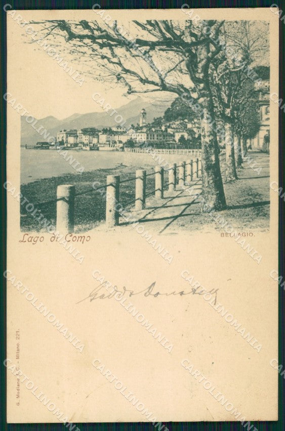 Como Bellagio Lago di Como cartolina VK0153 – fronte