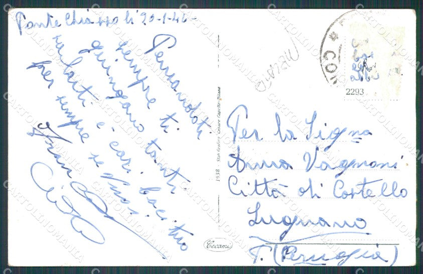 Como Bellagio Lago di Como PIEGATA cartolina VK0155 – retro