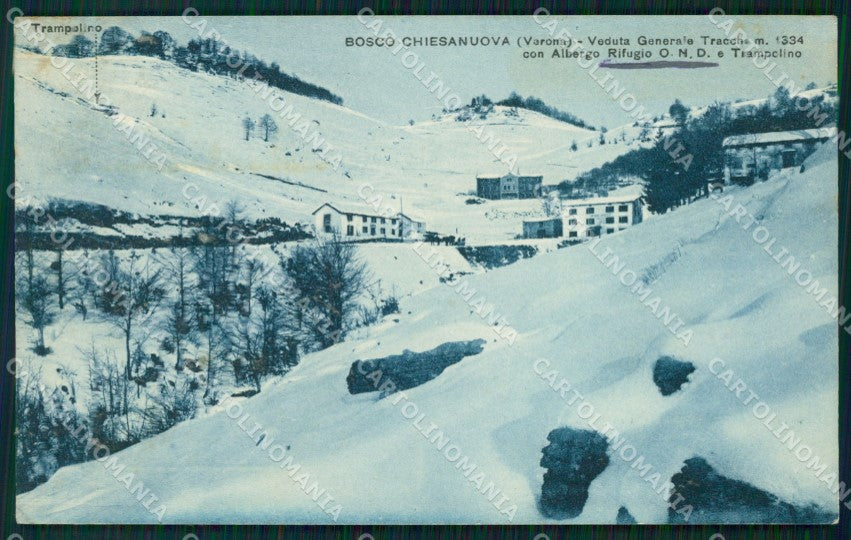 Verona Bosco Chiesanuova Rifugio OND Nevicata cartolina VK0158 – fronte