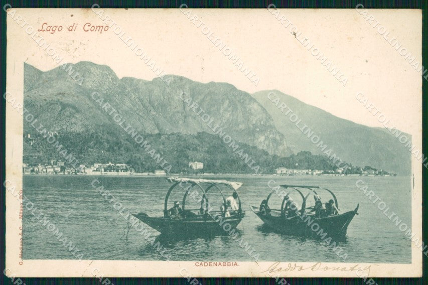 Como Cadenabbia Lago di Como Barche PIEGHINA cartolina VK0203 – fronte