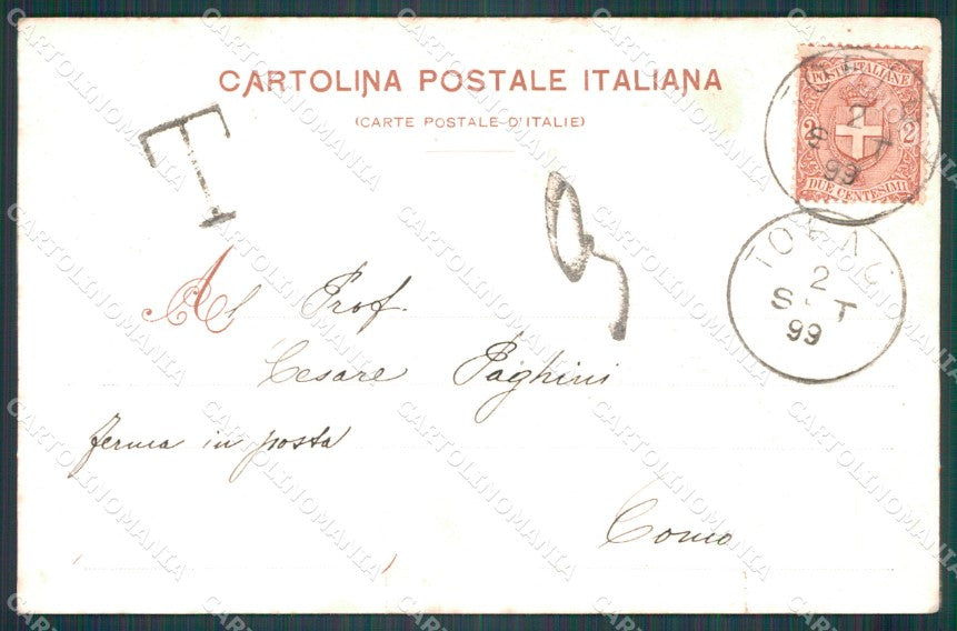 Como Cadenabbia Lago di Como Barche PIEGHINA cartolina VK0203 – retro