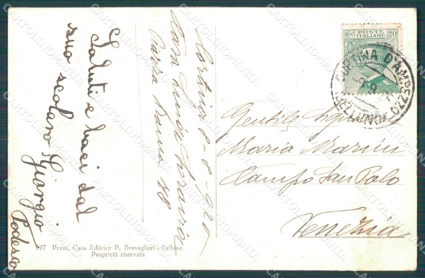 Belluno Cortina d'Ampezzo Costumi cartolina VK0214 – retro
