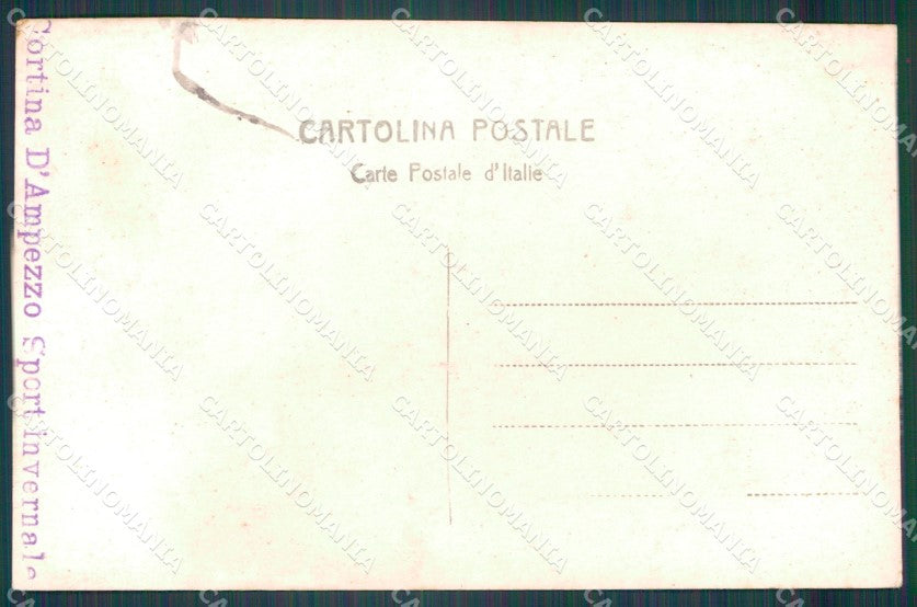 Belluno Cortina d'Ampezzo Slitte Foto cartolina VK0218 – retro