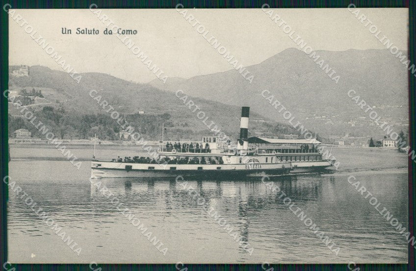 Como Città Lago di Battello Elvezia cartolina VK0251 – fronte