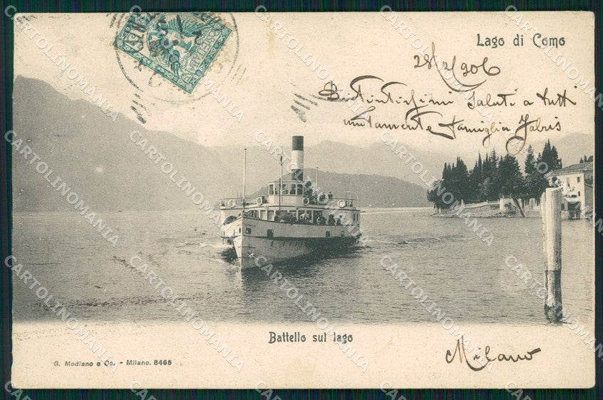 Como Città Lago di Battello cartolina VK0253 – fronte