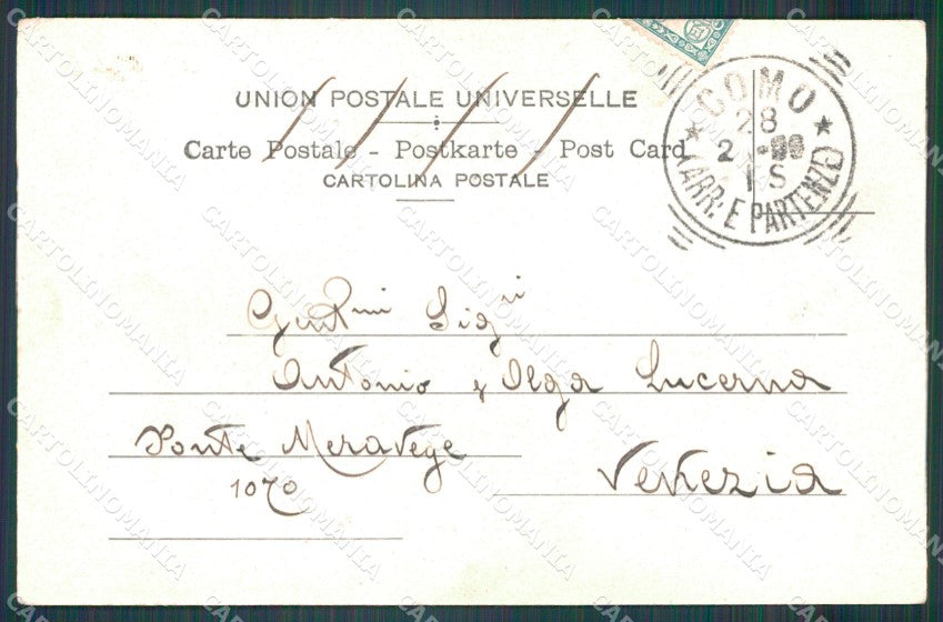 Como Città Lago di Battello cartolina VK0253 – retro