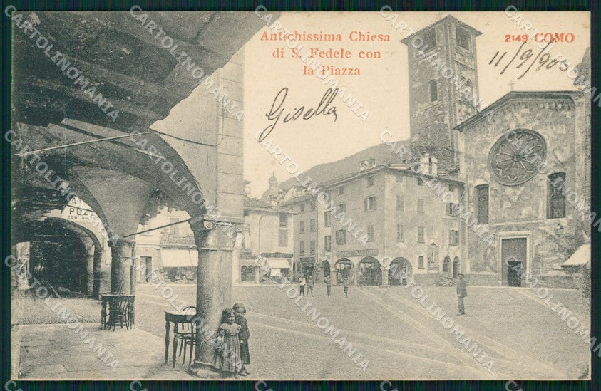 Como Città Chiesa San Fedele cartolina VK0258 – fronte