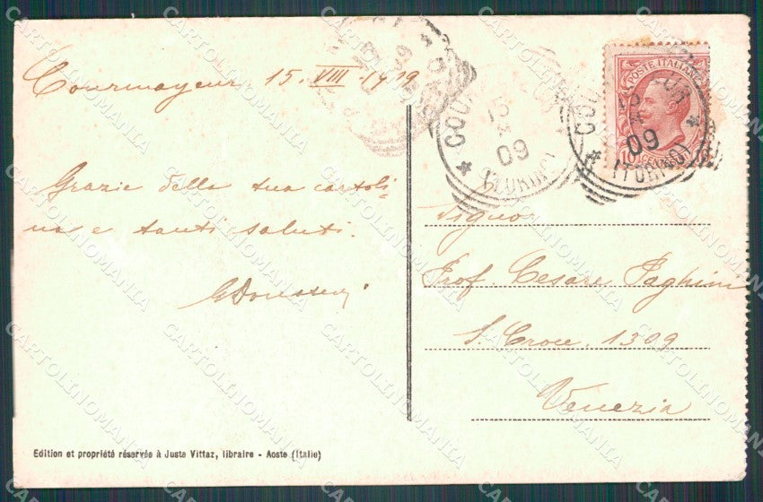 Aosta Courmayeur ABRASA cartolina VK0266 – retro