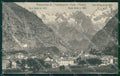 Aosta Courmayeur Mappa PIEGA FORI ABRASA cartolina VK0268 – fronte