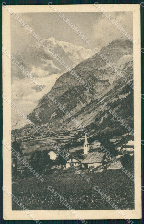 Aosta Courmayeur Entreves Monte Bianco PIEGHE cartolina VK0270 – fronte
