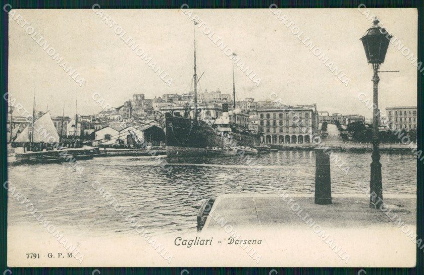 Cagliari Città Darsena Nave cartolina VK0276 – fronte