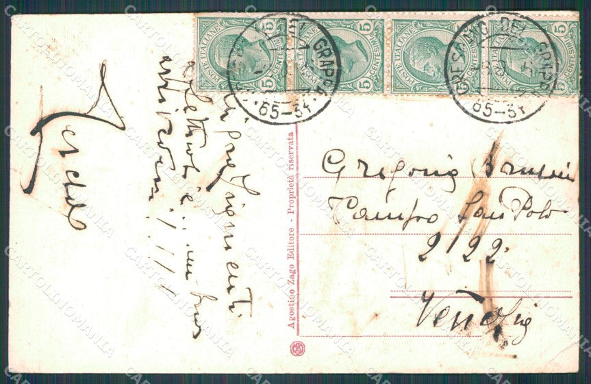 Treviso Crespano del Grappa PIEGHINA cartolina VK0284 – retro
